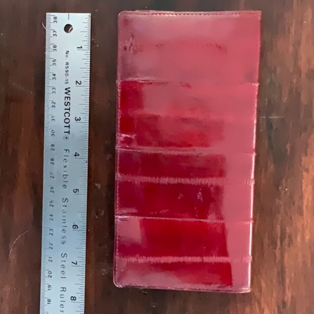 Eel Skin Burgundy Billfold - Picture 1 of 4